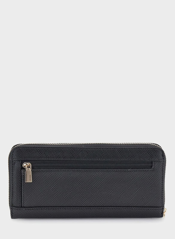PORTAFOGLIO LAUREL ZIP AROUND MAXI, BLA BLK, medium