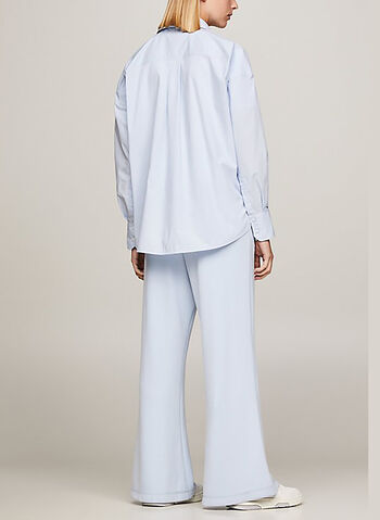 CAMICIA OVERSIZE CON TASCA APPLICATA, C1O CELESTE, small