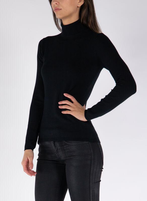 MAGLIONE COLLO ALTO, 99 BLK, medium