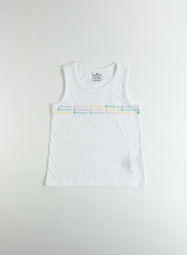 CANOTTA LOGO DA RAGAZZA, WW001WHT, large