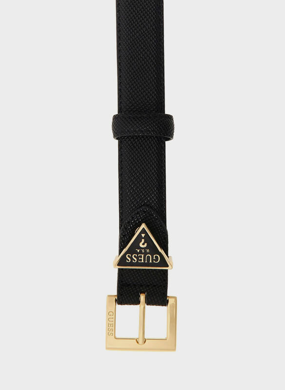 CINTURA LOGO TRIANGOLO NOELLE, BLA BLK, medium