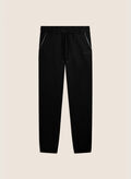 PANTALONE SPORTIVI IN JERSEY PESANTE CON COULISSE E POLSINI, N BLK, thumb