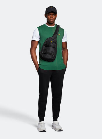 GILET IN MAGLIA CON LOGO, W510 GREEN, small