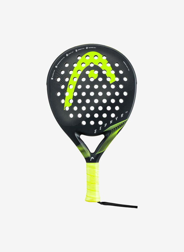 RACCHETTA DA PADEL ZEPHIR ULTRALIGHT, UNI BLKYEL, large