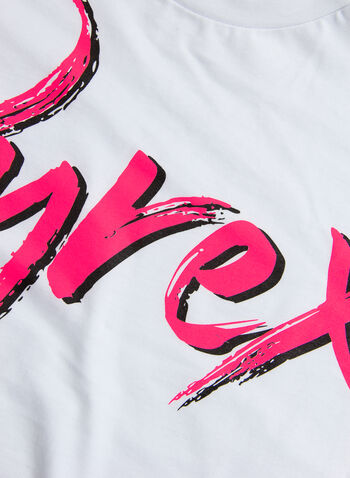 T-SHIRT LOGO FLUO RAGAZZA, 001WHT, small