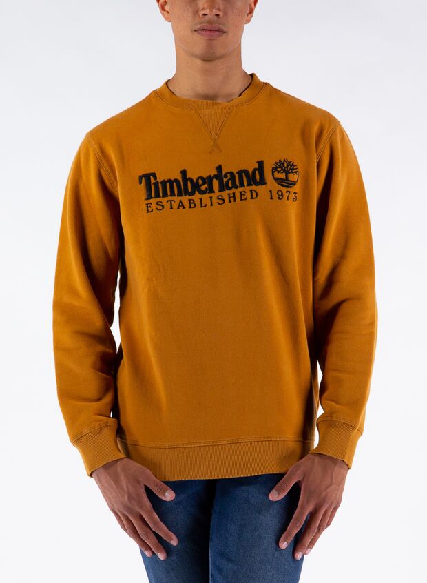 TIMBERLAND FELPA GIROCOLLO BIG LOGO Arancione, Nero Uomo | Sport85