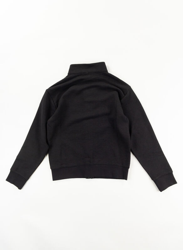 FELPA FULL ZIP GRAPHIC SHOP RAGAZZA, KK001 BLK, medium