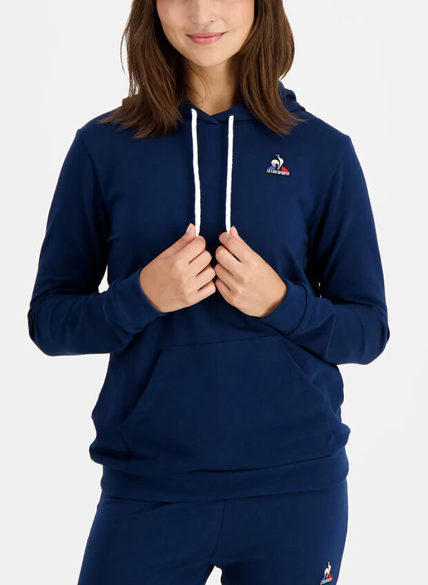 FELPA ESSENTIAL CON CAPPUCCIO, NVY, large