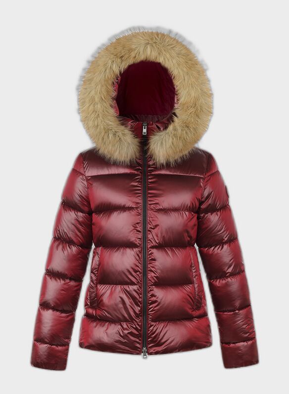 GIUBBOTTO ALEXANDRA CAPPUCCIO PELO, 553XXX BORDEAUX, medium