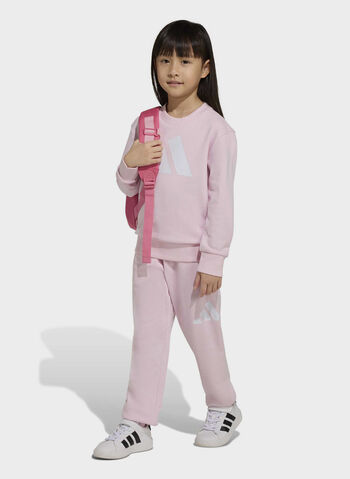 TUTA TERRY BIG LOGO BAMBINA, - PINK, small