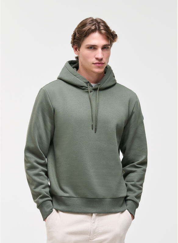 FELPA COTTON HOODIE, 498 VERDONE, medium