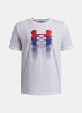 T-SHIRT LOGO BLUR RAGAZZO, 0100 WHT, thumb