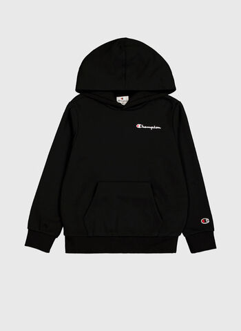 FELPA HOODIE CON LOGO RAGAZZO, KK001 BLK, small