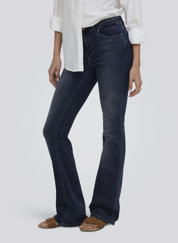 JEANS ONBLUSH FLARED, BLUE BLACK DENIM, medium