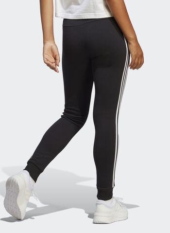 PANTALONE ESSENTIALS 3-STRIPES FRENCH TERRY CUFFED, BLK, small