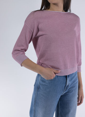 MAGLIONE SCOLLO A BARCHETTA, 14 PINK, small