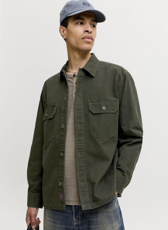 CAMICIA COLTON OVERSHIRT, ROSIN OLIVE, medium