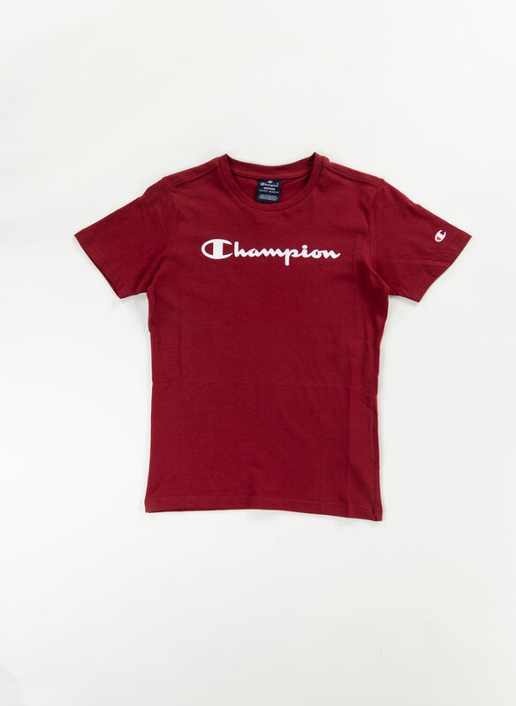 T-SHIRT LOGO AMERICAN CLASSIC RAGAZZO, RS506 BORDO, medium