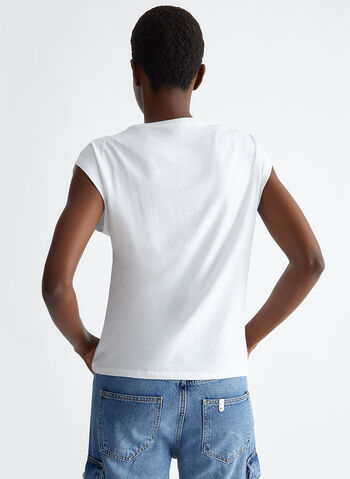 T-SHIRT CON STAMPA MARRAKECH E STRASS, N9283 WHT, small