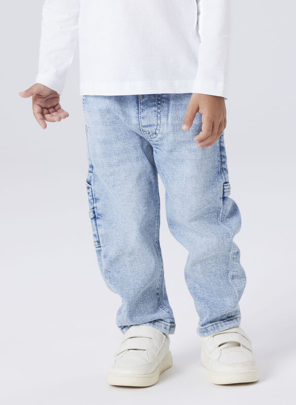 JEANS NOOS BEN ELASTICO VITA BAMBINO, LIGHT BLUE DENIM, medium
