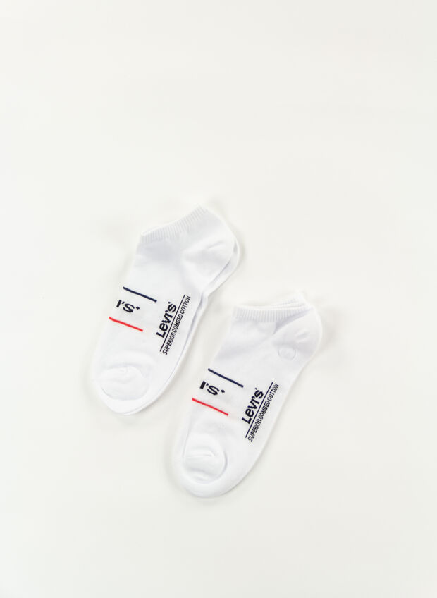 CALZA 2 PAIA LOW CUT UNISEX, 008 WHT, large