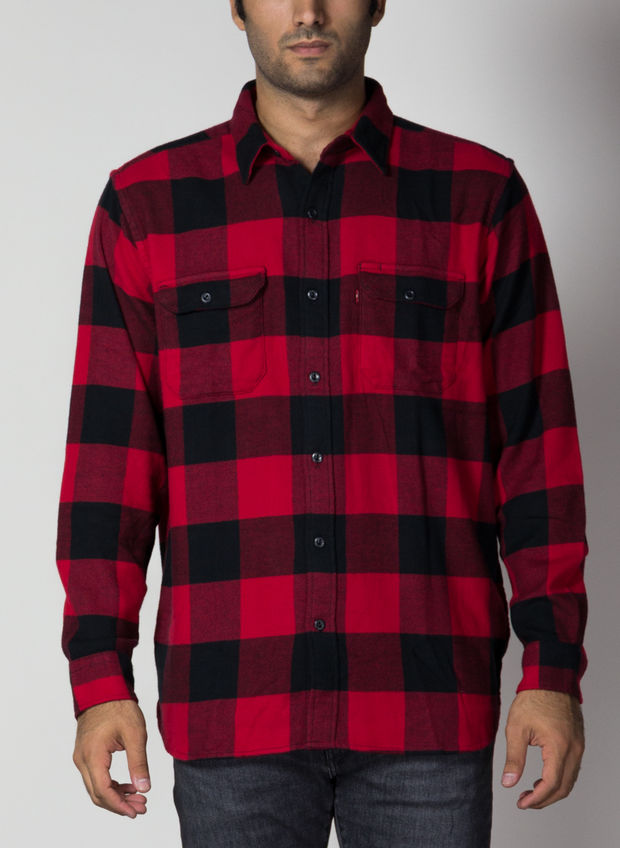 CAMICIA JACKSON WORKER, 0096BLKRED, large