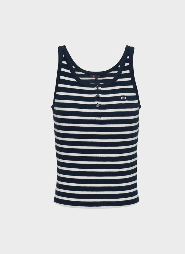 TOP A COSTINE CON BOTTONCINI, 0A6 WHTNVY, large
