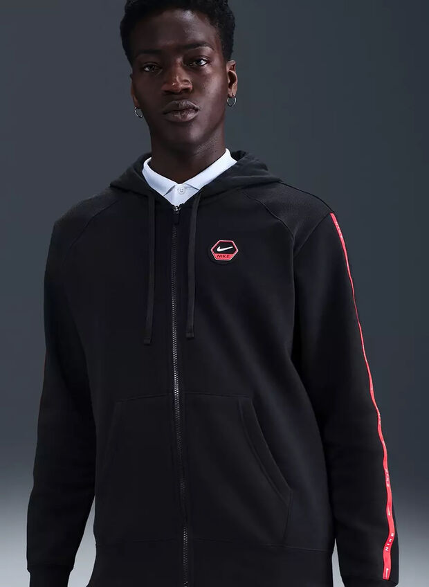 FELPA FULL ZIP CITY SIDE, 010 BLK, large