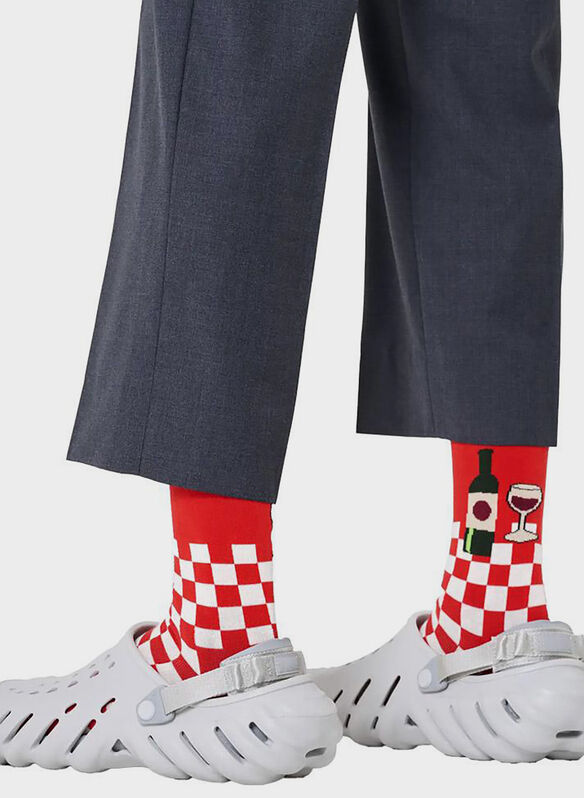 CALZA WINE AND DINE UNISEX, RED, medium