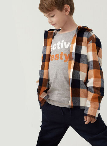 CAMICIA LANE CHECK RAGAZZO, AUTUMN MAPLE BISCOTTOWHT, small