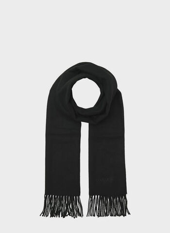 SCIARPA IN MAGLIA CON FRANGE, BLACK BEAUTY, small