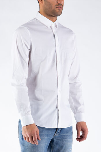CAMICIA POPELINE STRETCH, 1100WHT, small