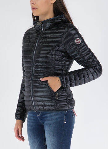 PIUMINO LEGGERO CON CAPPUCCIO, 99 BLK, small