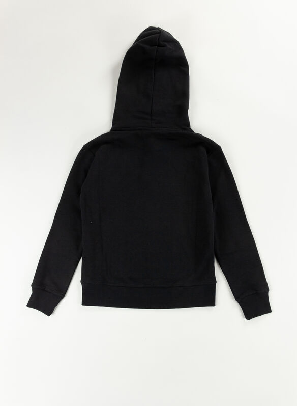 FELPA CON CAPPUCCIO BIG LOGO RAGAZZA, KK001 BLK, medium