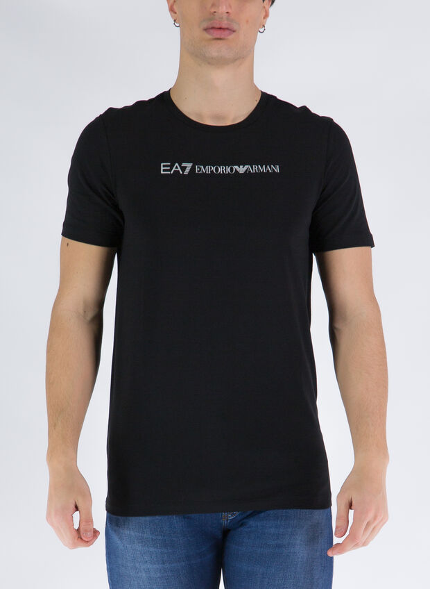 T-SHIRT CON LOGO, 0200 BLKGOLD, large