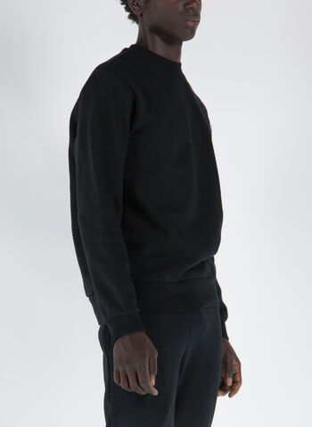 FELPA IN COTONE BIOLOGICO SPAZZOLATO, 031 BLK, small