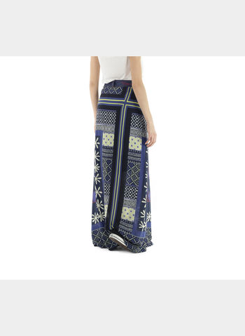 GONNA ZUL LUNGA FANTASIA INSERTO JEANS , 5001NVY, small