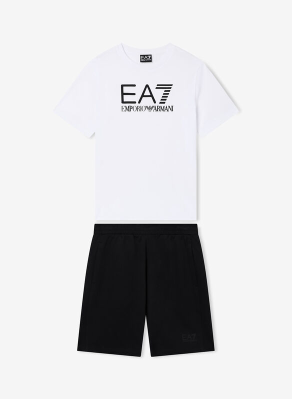 COMPLETINO T-SHIRT+SHORT VISIBILITY, M0003 WHTBLK, medium