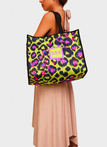 BORSA SHOPPER FANT ANIMALIER UNISEX, 019 NEROVERDE, small