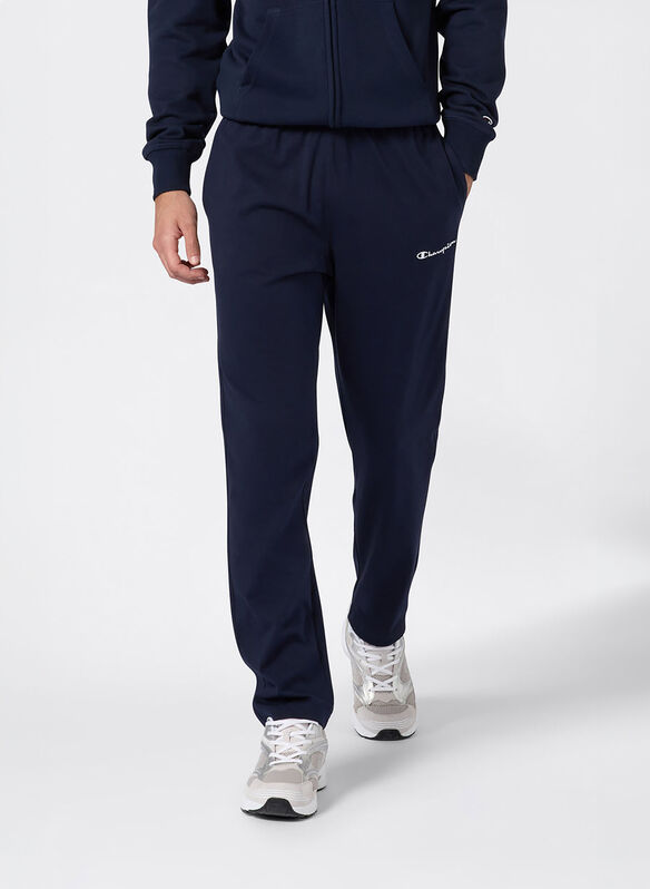 PANTALONE IN JERSEY CON FONDO DRITTO ICONS, BS501 NVY, medium