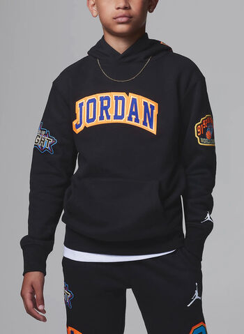 FELPA JORDAN CON CAPPUCCIO RAGAZZO, 023 BLK, small