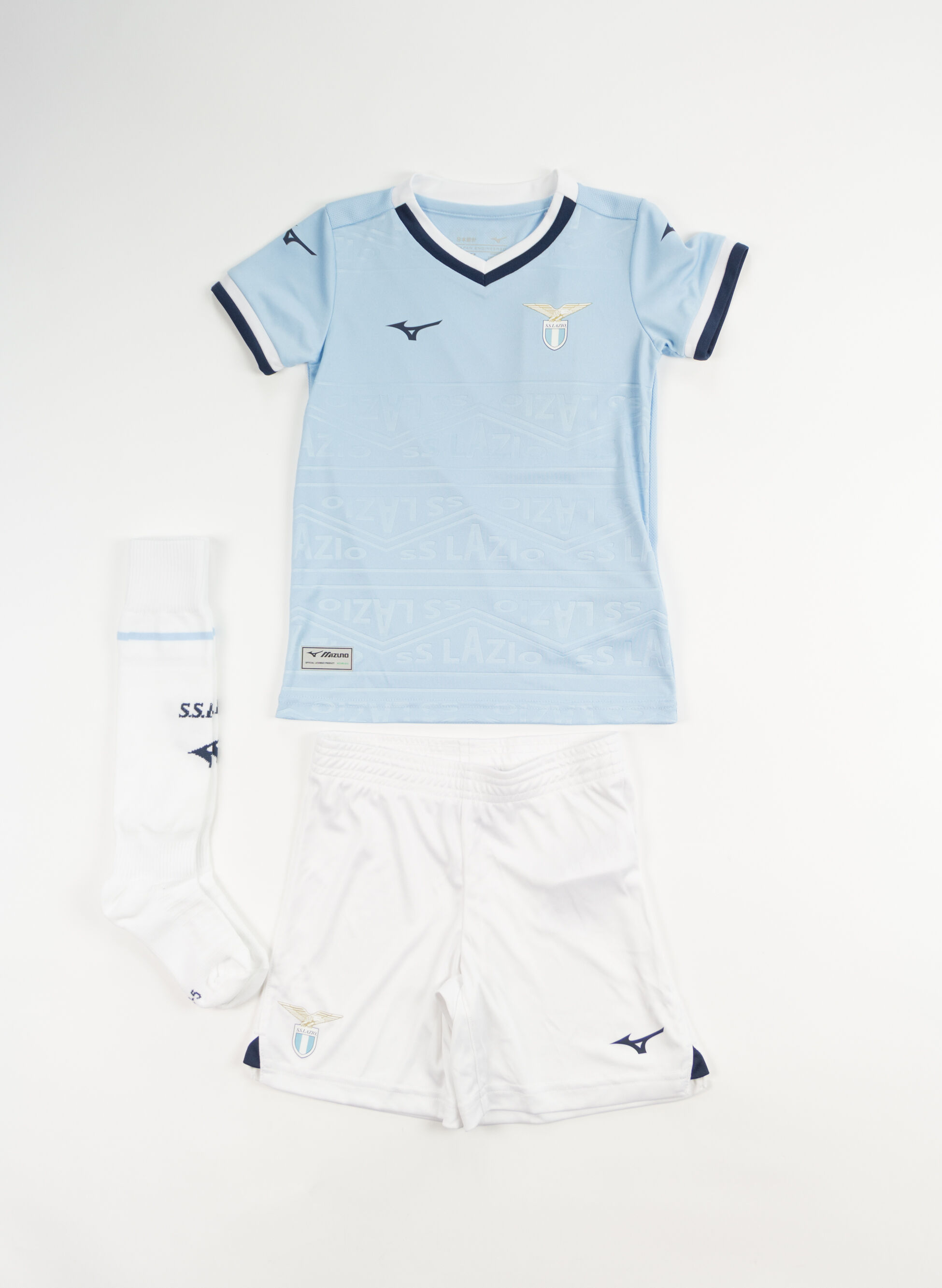 COMPLETO MAGLIA + SHORT + CALZINI SS LAZIO HOME 2024-25 RAGAZZO 98