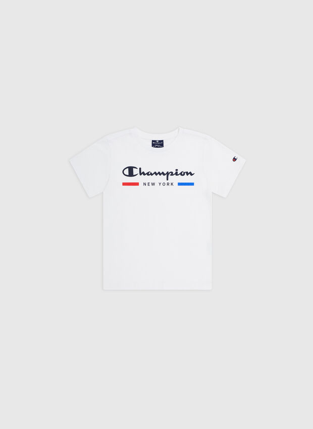 T-SHIRT GIROCOLLO RAGAZZO, WW001 WHT, large