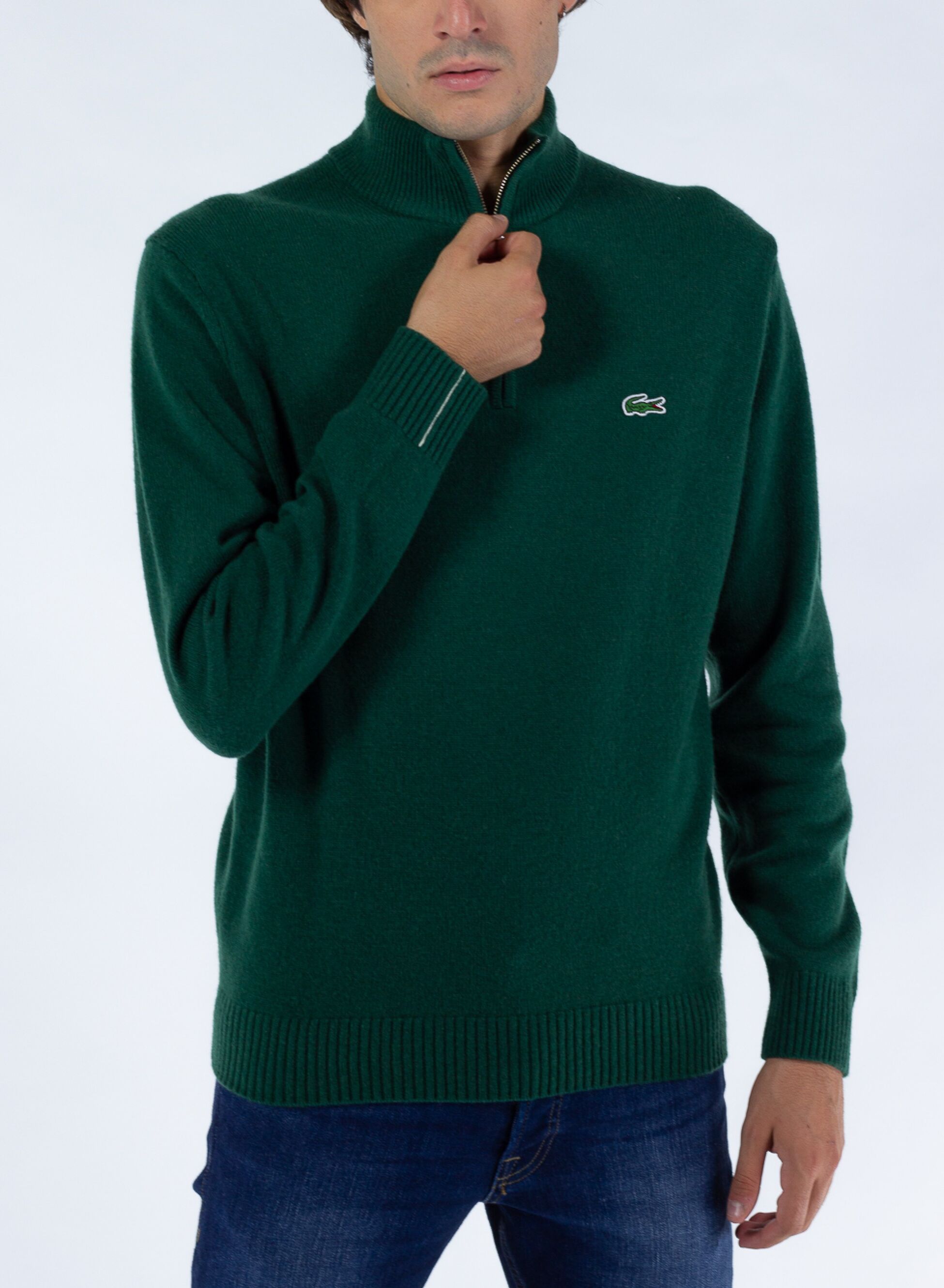 LACOSTE MAGLIONE 1/2 ZIP Verde | Sport85