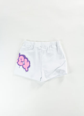 SHORTS THE WORLD IS YOURS RAGAZZA, 001 WHT, small