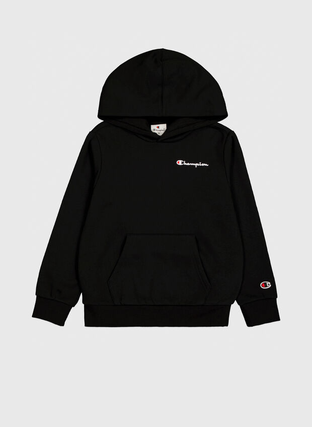 FELPA HOODIE CON LOGO RAGAZZO, KK001 BLK, large