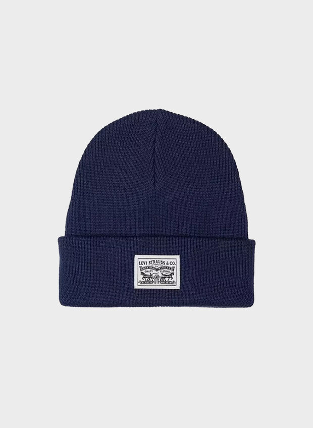 CAPPELLO IN MAGLIA BACKPATCH UNISEX, 017 NVY, large