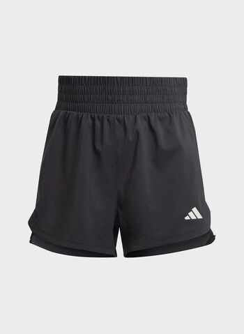 SHORTS PACER 3-STRIPES WOVEN HIGH-RISE, BLK, small