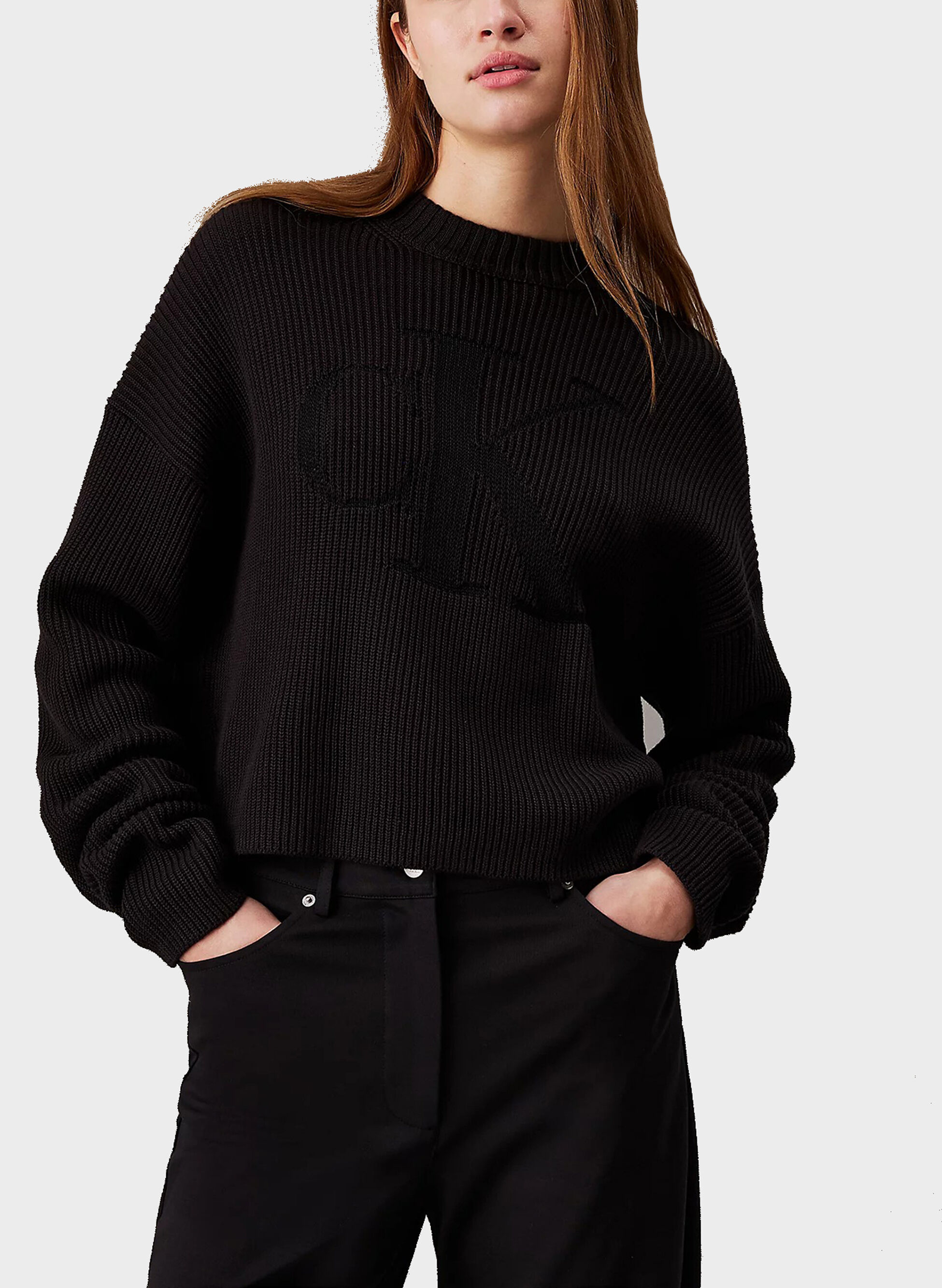 MAGLIONE GIROCOLLO CON MONOGRAMMA