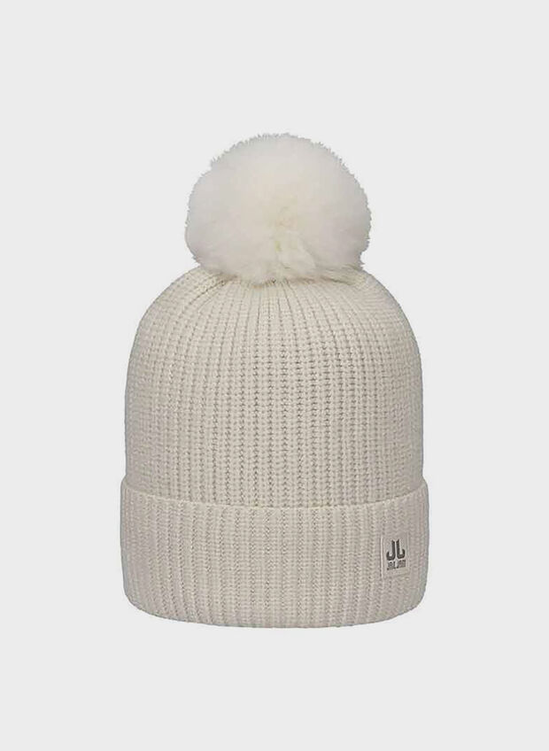 CAPPELLO IN MAGLIA PEGGY CON PONPON JUNIOR, , large